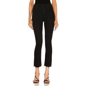 MOTHER The Pixie Dazzler Ankle Fray Jeans Not Guilty Black Edgy Streetwear 23